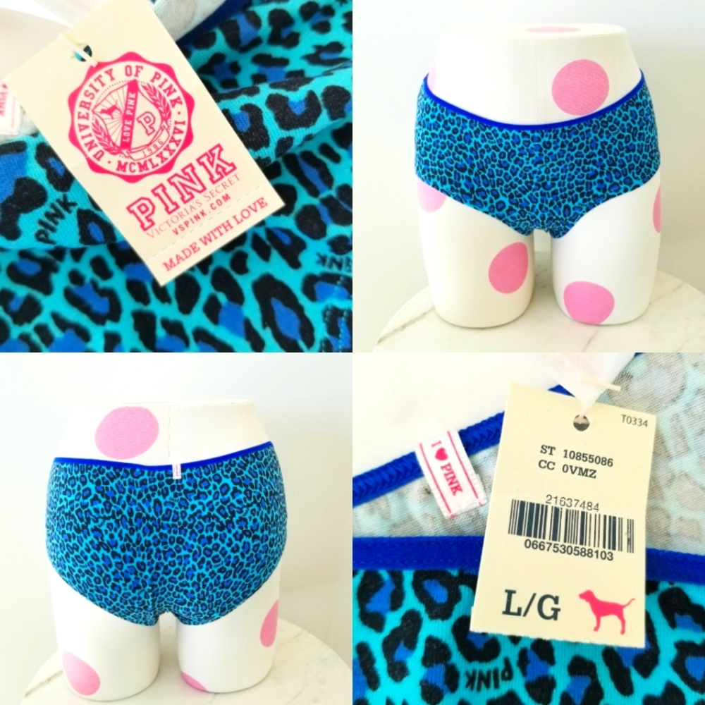 Victoria's Secret PINK Vintage Extra Low Rise Hipster Panty Leopard Print NWT